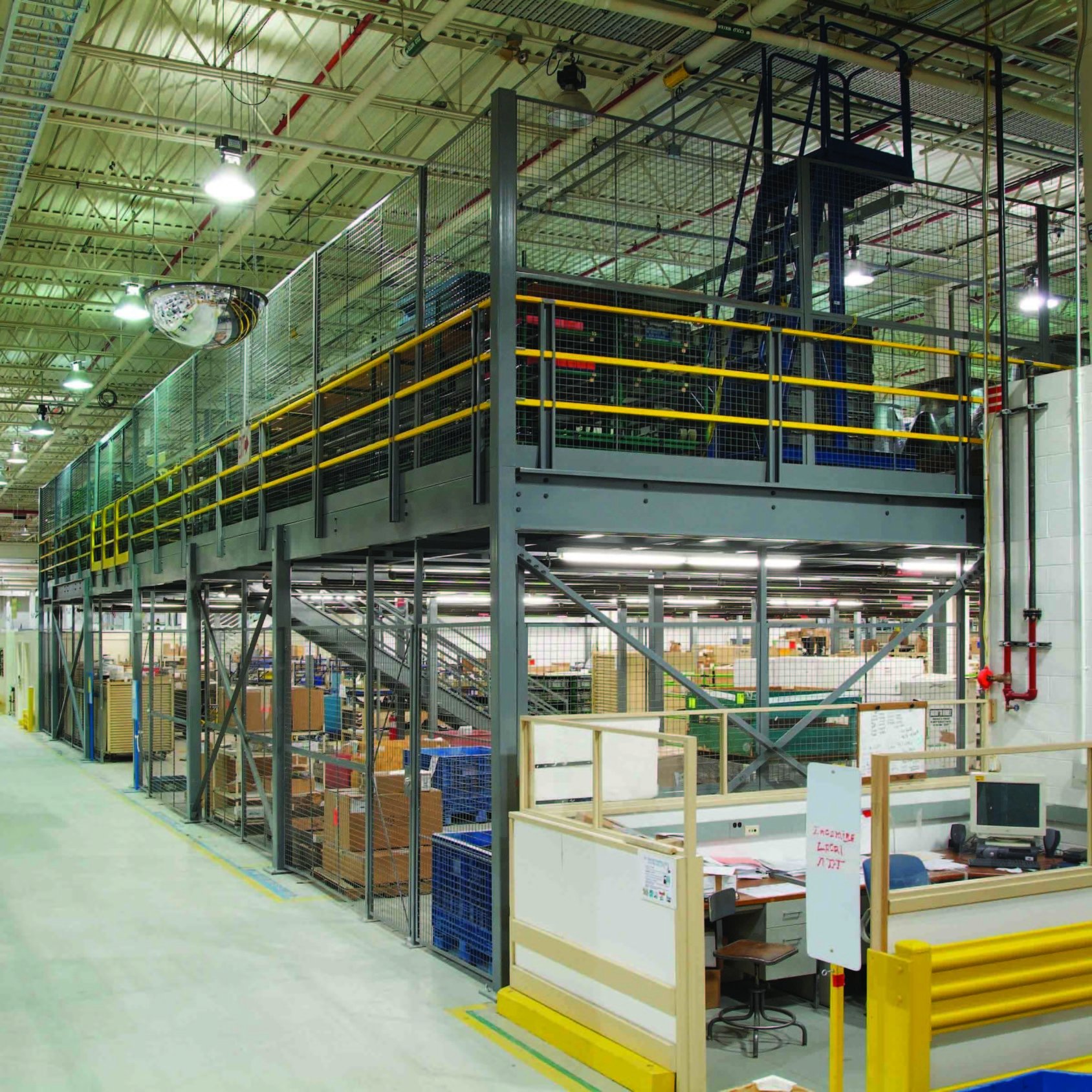 mezzanine warehouse design with optimized storage