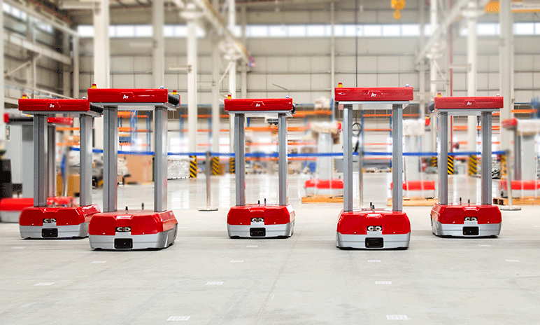 Autonomous Mobile Robots in a Warehouse AMRs Warehouse automation robot agv warehouse automation